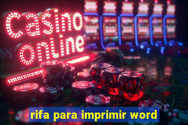 rifa para imprimir word